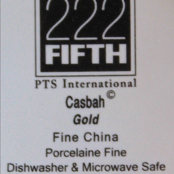 222 FIFTH CASBAH GOLD PEDESTAL CAKE STAND NEW - Picture 4 of 4